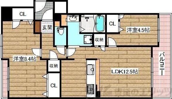 セレブ高槻北園町の物件間取画像